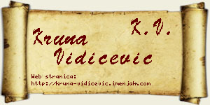 Kruna Vidičević vizit kartica
